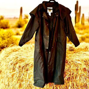 Genuine Australian Bushwear Black Equestrian Riding Coat Duster size Large